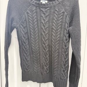 Old Navy Gray Cable Knit Sweater